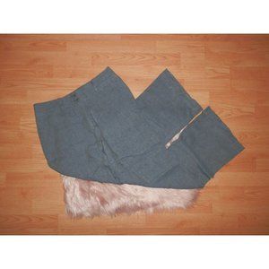 NEW Talbots Women 10 Blue Heritage 100% Linen High Waist Pleat Dress Pants 3035